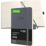 Sigel Wochenkalender Conceptum ca. A6 Softcover dunkelgrau 2026