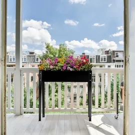 Relaxdays Hochbeet 80 x 85 x 40 cm Schwarz