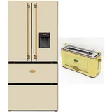 Kaiser Küchengeräte Side-by-Side KS 80425 ElfEm, 83.6 cm breit, Retro Kühlschrank, No Frost 506 L+Retro-Toaster