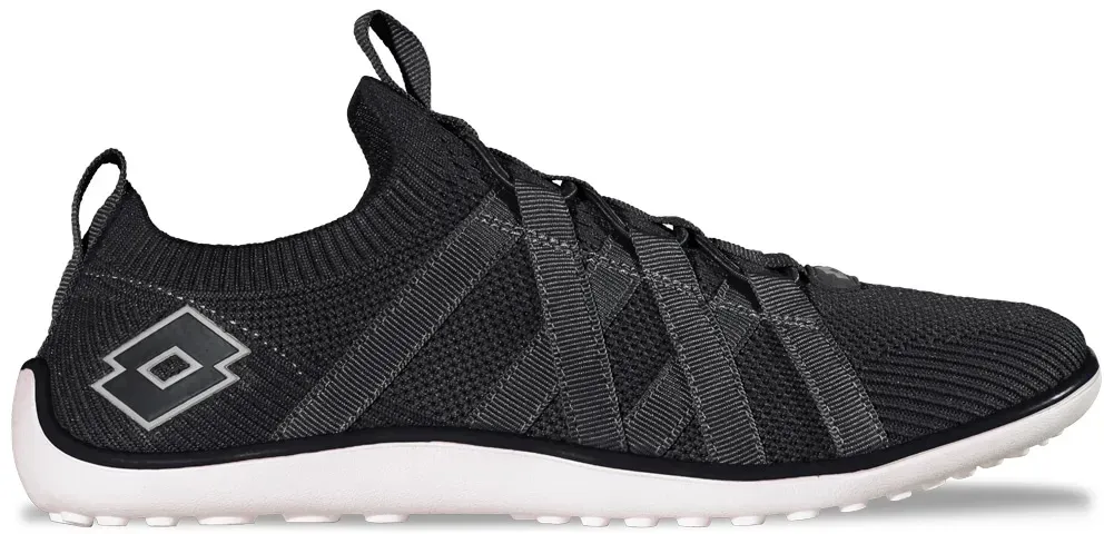 Barfußschuh LOTTO, Damen, Gr. 44, schwarz (schwarz, weiß), Kunstfaser, unifarben, Schuhe Barfußschuh, - mit extra dünner Sohle - wie barfuß
