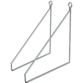 ML-Design Regalhalterung 2er Set 250 mm Silber, Metall, Dreieckige Regalwinkel, Schwebe-Wandhalterung, Regalträger Wandregal Wandkonsole Hängeregal