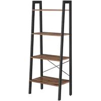 Regal, Bücherregal mit 4 Ebenen, Leiterregal, Standregal, für Wohnzimmer, Sch...