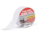 TAPEBEAR Korrosionsschutz-Rohrband, Rohrwickelband für Abflussrohr, Metall-Elektro-Außenuntergrundrohr, Wasserdichtes PVC-Weißband, Rohr Anti-Korrosion und Schutz, 2 Zoll x 33 Yard