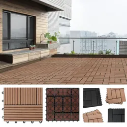 Casaria WPC Fliesen 44x Mosaik Terrakotta