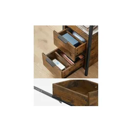 Möbel Kraft Beistelltisch Braun lackiert 35 x 61 x 35 cm