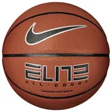 Nike 9017/29 Elite All Court 8 Basketball Amber/Black/Metallic Sillv 7