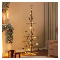 vidaXL Weihnachtsbaum Metall mit Holzständer Schwarz 180 cm