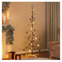 vidaXL Weihnachtsbaum Metall mit Holzständer Schwarz 180 cm