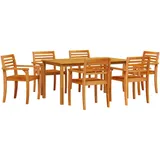 vidaXL Garten Essgruppe 7 pcs Braun Massivholz Akazie