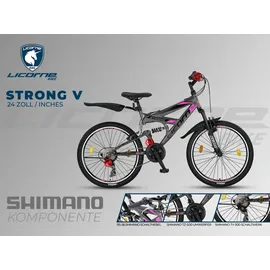 licorne bike gmbh Licorne Bike Strong V Premium 26 Zoll RH 54 cm grau/rosa