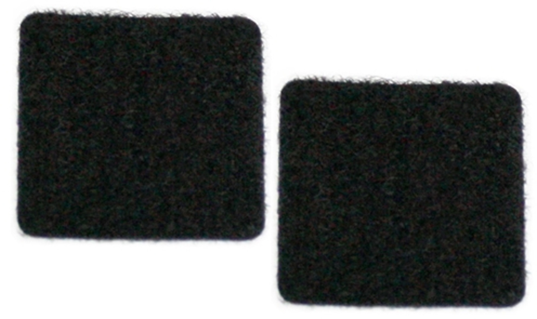 Cardo vierkante klittenband Pads, zwart, Eén maat
