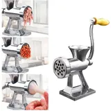 Manueller Fleischwolf aus Edelstahl, Wurstfüller, Handzerkleinerer, Fleischwolf für Schweinefleisch, Rindfleisch, Fisch, Huhn, Pfeffer, Pilz