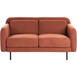 2-Sitzer Sofa Stoff orange LILAND