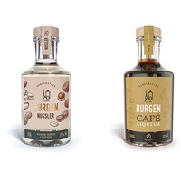Burgen Nussler Haselnuss, Erdnuss & Pistazien Spirituose (1x 0.5l) & Burgen Café Liqueur 32% vol. (0.5 Liter)