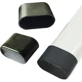 10pcs Stuhlbeinkappe, Gummi-Möbelfüße, Schutzkappen für Stuhlbeine,Stuhlbeinkappen Rund,Gummi Stuhl Kappen Füße Pads, Stuhlbeinkappe, ovale Abdeckungen, Möbeltischfüße, Bodenschoner(schwarz, 20x40 mm)