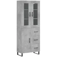 VidaXL Highboard Betongrau 69,5x34x180 cm Holzwerkstoff