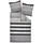 JANINE Mako-Satin Gestreift Braun/Grau 240 x 220 cm + 2 x 80 x 80 cm