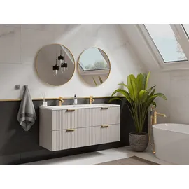 vente-unique Waschbeckenunterschrank hängend 120 x 57 x 46 cm Beige