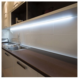 ETC Shop Unterbaulampe Unterbauleuchte Küchenlampe Küchenleuchte, Strahlwasserfest IP65, weiß opal, LED 36W 3400Lm neutralweiß, LxBxH 123x6,7x2,2cm