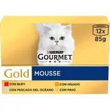 Purina Gourmet Gold Multipack Mousses 12x85g Nassfutter Für Katzen 8 Einheiten - Multicolor - One Size