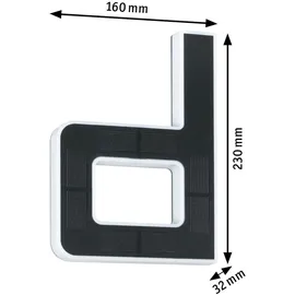 Paulmann Solar LED Hausnummernleuchte Buchstabe D Schwarz