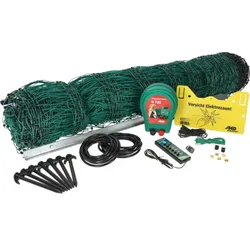 Elektrozaun - Geflügelnetz 50m 230V Komplettset Hühnerzaun, Kaninchenzaun, Freigehege Hunde, Katzen, Nager, Hühner