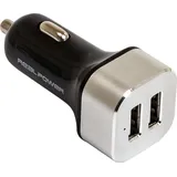 Realpower KFZ-Ladegerät 2400mA 2xUSB Schwarz/Silber