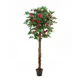 Europalms Kamelienbaum rot mit Topf, 180cm