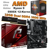 AMD Ryzen 9 5900X Aufrüstkit Bundle Asrock X570 Phantom Gaming 4 + 32GB 3600MHz