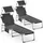 CASARIA 2er Set Sonnenliege Ibiza 2er-Set Grau
