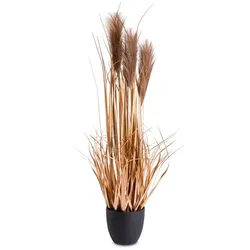 Kunstpflanze Schilfgras 81 cm Kunststoff Gold