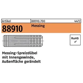 Hörger & Geßler Spreizdübel R 88910 IG M14 /18 x 43 Messing gerändelt 25 Stück