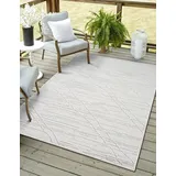 Myflair Möbel & Accessoires Teppich Plush, LAGERRÄUMUNG!, rechteckig, Höhe: 8 mm, Uni Farben, Hoch-Tief Effekt, Outdoor geeignet, Balkon, Terrasse beige 100 cm x 160 cm x 8 mm
