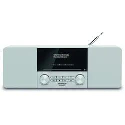 TechniSat DIGITRADIO 3 DAB+ Stereoradio Weiß: CD-Player, Bluetooth, 20 Favoritenspeicher