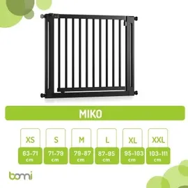 Bomi Türschutzgitter Miko 63-161 cm Schwarz