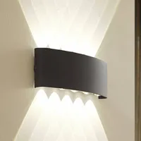 LINDBY LED-Außenwandleuchte Ithan, 5-flg., anthrazit, Metall