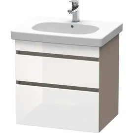 Duravit Waschtischunterschrank 2 Schubkästen 60 x 61 x 45,3 cm Weiß Hochglanz/Grau Matt