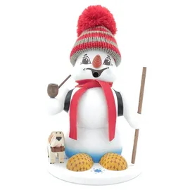 Schweda Schneemann Räuchermann 19 cm mehrfarbig