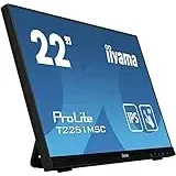 iiyama Prolite T2251MSC-B1 54,7cm (21,5") IPS LED-Monitor Full-HD 10 Punkt Multitouch kapazitiv (VGA, HDMI, DisplayPort, Audio in/Out) schwarz