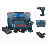 Bosch GSB 18V-45 Akku Schlagbohrschrauber 18 V 45 Nm Brushless + 2x Akku 2,0 Ah + Ladegerät + L-Boxx