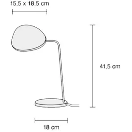 Muuto Leaf LED Tischleuchte Grau