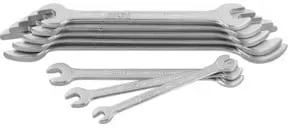 HOLEX Doppelmaulschlüssel-Satz 10 Chrom-Vanadium-Stahl verchromt