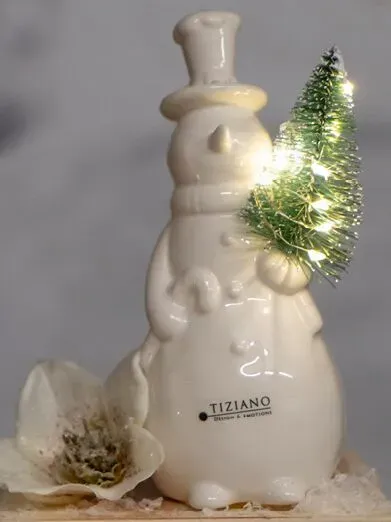 Schneemann Sören 17cm LED cremeweiß