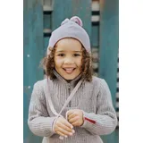 Engel Natur, Fleece Mütze, 100% Wolle (kbT) (74/80, Rosenholz Melange) - 6-12 Monate