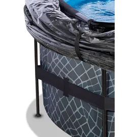 EXIT TOYS Stone Pool 427 x 122 cm inkl. Sandfilter und Abdeckung