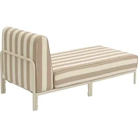 Oviala Gestreifte Chaiselongue modulare Gartenmöbel beige
