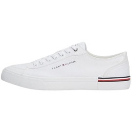 Tommy Hilfiger Herren Vulcanized Sneaker Canvas Schuhe, Weiß (White), 46