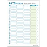 PICTALOO Skat Block DIN A5, gut lesbar und übersichtlich gestaltet, moderner Spielblock groß, auch für Senioren geeignet, Kartenspiel Skat Blöcke (Bierlachs 3er)
