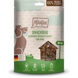 MjAMjAM - Premium Hundesnack - Snackbag - leckeres Muskelfleisch vom Rind 100g, 1er Pack (1 x 100g), naturbelassen ganz ohne synthetische Konservierungsstoffe