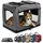 LIONTO Hundetransportbox 90 x 61 x 65 cm Grau